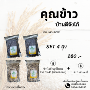 ข้าวไรต์เบอร์รี่ ข้าว กข 43 (น้ำตาลน้อย)+ข้าวไรต์เบอร์รี่